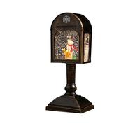 Christmas Music Box - 5x10x18cm 3d Lantern Snow Globe with 8 Songs, Rotating Festive Decoration | for Living Room Table Mantle Holiday Gatherings Seasonal Party Family Celebration Centerpiece Display,