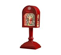 Christmas Music Box - 5x10x18cm 3d Lantern Snow Globe with 8 Songs, Rotating Festive Decoration | for Living Room Table Mantle Holiday Gatherings Seasonal Party Family Celebration Centerpiece Display,