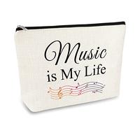 Christmas Music Lover Gift Makeup Bag Music Teacher Gift for Women Music Lover Inspirational Gift Cosmetic Bag Retirement Gift for Music Teacher Musicians Music Lover Birthday Graduation Gifts