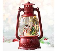 Christmas Musical Red Snow Globes, Swirling Glitter Snow Globe Lantern, Snowman Ornaments, Christmas Decoration for Home, Gifts for Women…