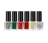 Christmas Nail Set | 6 Colours Long Lasting Gel Set, for Holiday Manicure Salon Home Travel Wedding Bride Spa Party Summer Daily