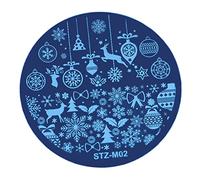 Christmas Nail Stamper Kit Snowflakes Nail Art Stamping Plates Xmas Manicure Tools Style1