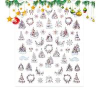 Christmas Nail Sticker - 3D Charm Self-Adhesive Decorations Tape - Christmas Stickers for Nails,for Women Girls Pedicure Winter Autumn Valentine's Fall Kids Holiday