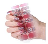 Christmas Nails Art Sticker Glittering Nails Wraps Manicures Stickers Waterproof Gels Strips Art Sticker Christmas Gels Strips