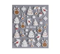 Christmas Nails Decals Snowflakes Nails Art Stickers Elks Manicure Stickers Self-Adhesive Nails Sticker For Women Girls