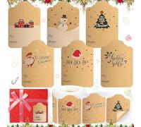 Christmas Name Tag Stickers, 300 Pcs Self-Adhesive Tags, Easy to Write & Peel, Perfect for Holiday Presents, 2 x 3 Inch
