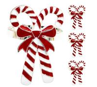 Christmas Napkin Rings, Candy Cane Napkin Rings, Metal Napkin Buckle, Christmas Dinner Table Decor, Christmas Wedding Napkin Rings, Holiday Table Centerpiece, Decorative Napkin Rings for Holidays
