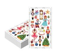 Christmas Napkins Serviettes Disposable 40x33cm,20Pcs Xmas Serviette Napkin,Christmas Decor Nutcracker Tissue Cocktail Dessert Dinner Napkins for Kids Christmas Party Paper Napkin Table Decorations