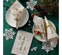 Christmas Napkins Set 100 Red Green Disposable Paper Holiday Table , 100 Mistletoe Tree Guest Napkins, 16*12" Disposable Paper Elegant 2 Ply Dinner Hand Towels for Kitchen Bathroom Holiday Party Decor