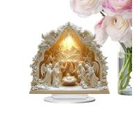 Christmas Nativity,2D Acrylic Sign | Christmas Decorations Tabletop Nativity Scene,for Holiday Indoor Outdoor Desk Table Shelf Mantel Fireplace Bedroom Living Room Church Party
