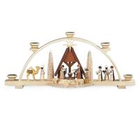 Christmas Nativity Candle Arch with Crib Natural (LxWxH): 47x10x20cm