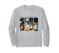 Christmas Nativity, Christian Faith Oh Come Let Us Adore Him Long Sleeve T-Shirt