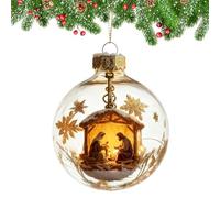 Christmas Nativity Decorations, 3D Religious Globe Decorations for Parties, Christmas Jesus Decoration | for Adults Friends Tree House New Year Parties Wedding Eve