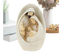Christmas Nativity Figurine, Holy Family Resin Set, Scene Display | Deluxe Nativity Scene Decoration, Spiritual Ornament for Indoor and Party Table Decorations