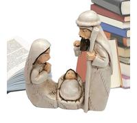 Christmas Nativity Figurine - Resin Collectible Decoration, Holiday Home Decor | Practical Application Across Indoor Table Mantel Seasonal Display Festive Celebration Ornament Decorative Kit
