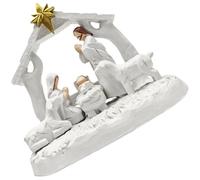 Christmas Nativity Figurines Resin Manger Holy Family Scene Statue For Xmases Indoor Home Table Decorations Christmas Scene Sculptures