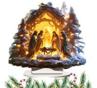 Christmas Nativity,Jesus Birth Nativity Set Home Decoration | 20cm/7.8inch Manger Nativity Ornament Sets, Acrylic Christmas Nativity Decoration for Home