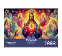 Christmas Nativity Jigsaw Puzzle Jesus in Heaven 1000 Pieces for Adults Jigsaws Challenge Fun Home Activity Gift 38x26cm/1000pcs