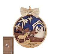 Christmas Nativity Ornament - Jesus Holy Family Scene Decoration, Spiritual Tree Hanging Ornaments | Religious Holiday Décor for Indoor Outdoor Use, Sacred Christmas Display Collectible