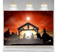 Christmas Nativity Party Banner Birth of Christ Photography Backdrop Xmas Party Decorations Background 350x230cm