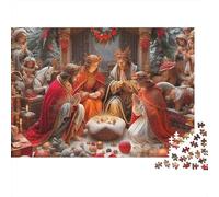 Christmas Nativity Scene 1000 Piece Jigsaw Puzzle For Adults Challenging Game Stress Relief Puzzle Exercise The Memory of The Brain for The Whole for Women, Gifts for Men 300pcs (40x28c