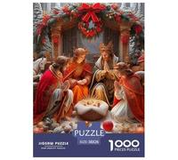 Christmas Nativity Scene 1000 Pieces Jigsaw Puzzles For Adults Challenging Game Stress Relieving Entertainment Exercise The Memory of The Brain for Men, Women, Elders, Seniors 38x26cm/1000pcs