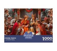 Christmas Nativity Scene 1000 Pieces Jigsaw Puzzles For Adults Educational Games Stress Relieving Entertainment Cultivate The Spirit of Teamwork for Men, Women, Elders, Seniors 38x26cm/1000pcs