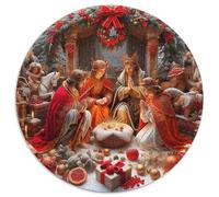 Christmas Nativity Scene 1000 Teile Puzzle Für Erwachsene Familien-Challenge Stressabbau-Puzzle Gedächtnis Trainieren Für Die Ganze Familie, Geschenke Für Frauen & Männer 1000pcs (67.5x67.5cm)