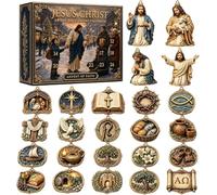 Christmas Nativity Scene Advent Calendar with 24 Collectible Figures