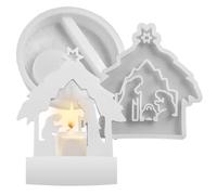Christmas Nativity Scene Candle Mould - Silicone Resin Mould for Nativity Scenes | Multipurpose Supplies Crafts Soap Family Teen