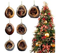 Christmas Nativity Scene Christmas Tree Decoration, Two-Dimensional Acrylic Christmas Decoration for the Tree, 7-Piece Religious Pendant Set for Home Decorators, Event Planner, Party Organisers