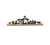 Christmas Nativity Scene, Decorative Figurines, Wooden And Metal Ornaments with Stable Base, Handcrafted, Suitable As A Gift, Home Decoration, Multi, 30CM