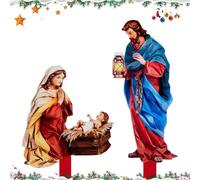 Christmas Nativity Scene for Outdoor Use, Christmas Decoration for the Nativity Scene, Christmas Jesus Birth Outdoor Decoration for Lawn, Acrylic Christmas Yard Signs, Jesus Nativity Scene Outdoor