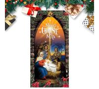 Christmas Nativity Scene - Hand Painted Resin Figurines, Detailed Stable Design, LED Lighting, Miniature Figurines Set, Decorative Materials | Ideal For A Holiday Table,
