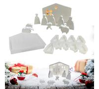 Christmas Nativity Scene Mould | Model Jesus, Silicone Mould for Christmas Nativity Scene - for Plaster Clay Scented Candles Halloween New Year Crafts