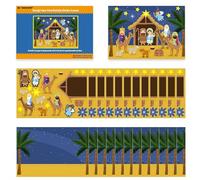 Christmas Nativity Scene Sticker Set - Reusable Religious Craft Kit with Adorable Characters for Church, Sunday School, Christmas Decorations & DIY Activities (Bible Learning)