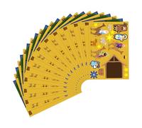 Christmas Nativity Scene Stickers, Festive Stickers Nativity Scene Decoration Tradition - 12 Pieces Children's Decorations Crafts Arts Projects Decoration Home Games Party
