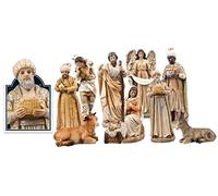 Christmas Nativity Set Hand Painted 10 Figures 20 cm