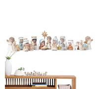 Christmas Nativity Set-Holy Family Jesus Manger Scene, 11-Piece Tabletop Decoration, Hand Painted Religious Figures, Traditional Holiday Coat Decor, Sacred Dining Table Centrepiece | For Church