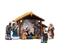 Christmas Nativity Set | Resin Jesus Birth Statue,Catholic Christian Nativity Manger Sculptures Decorations Ornament for Christmas Holiday Table Fireplace Home Church Indoor