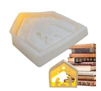 Christmas Nativity Silicone Mold - Silicone 7.6x7.6cm | Jesus Tealight Holder Template | Advent Christmas Nativity Scene Ornament Mold for Candle Making, Resin Craft, and Holiday Decoration Projects