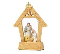 Christmas Nativity Tub Scene Decoration Desktop Resin Birth Statue Figurine Celebration Home Setting Warm Christmas Tub Scene