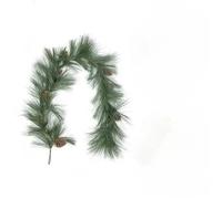 Christmas Needle Vine Wreath Front Door Hanging Wall Home For Farmhouse Without Lights Flowers Artificial Potted (B, 180CM)
