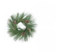 Christmas Needle Vine Wreath Front Door Hanging Wall Home For Farmhouse Without Lights Flowers Artificial Potted (A, 180CM)