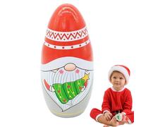 Christmas Nested Dolls - Set of 5 Swedish Nisse Nesting Dolls, Wooden Gnome Nesting Dolls | Scandinavian Tomte Gnome Decor, Gnome Decorative Statues, Christmas Figures from
