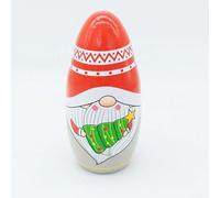 Christmas Nesting Dolls - 5X Wooden Set of Faceless Gnome Dwarf Dolls | Festive Figurines for Home Decor 15.5cm/6.1 Inch, Perfect Christmas Decoration