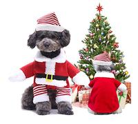 Christmas & New Year Pet Costumes for Small Dogs/Cats - Assorted Styles: Santa Outfit, Formal Suit, Funny Dress & Party Set, Size S, Holiday Fun