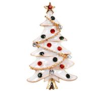 Christmas Night Decals White Color Diamond Tree Brooch Women'S High-End Rhinestone Brooch Accessories Korea Collar Flower Brooch BroochChristmas Night Decals Professional and Attractive