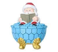 Christmas Night Lamp - LED Resin Holiday Decoration Santa Claus Reading Bubble Light | Warm Soft Glow Accent, Festive Tabletop Ornament Perfect for Bedside, Living Room or Home Use