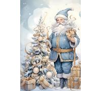 Christmas Notebook: Festive Journal for Holiday Plans, Gift Lists, Recipes, Traditions, Memories and for Everyday Use, e.g. at School, Office, Home...Christma Tree & Santa Claus